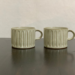 陶器　しのぎマグカップ 2枚目の画像