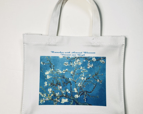 ゴッホ 花咲くアーモンドの木の枝 スクエアトートバッグSサイズ トート