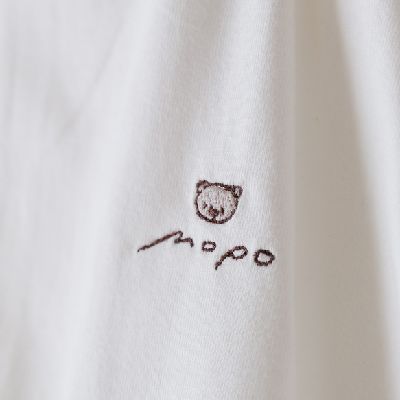 mopo手書きロゴ刺繍Tシャツ　ユニセックス<全3色> 8枚目の画像