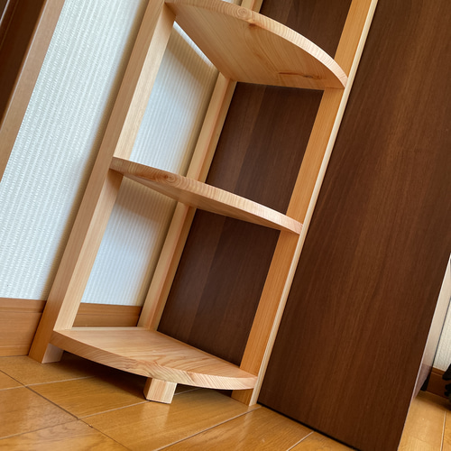 木製コーナーラック コーナーシェルフ 高さ90cm 棚・シェルフ・ラック