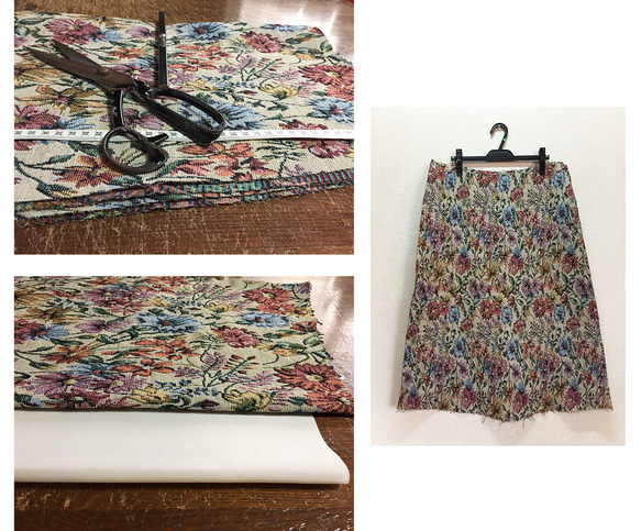【オーダーメイド】ゴブラン織りスカート（KOJI TOYODA） 5枚目の画像