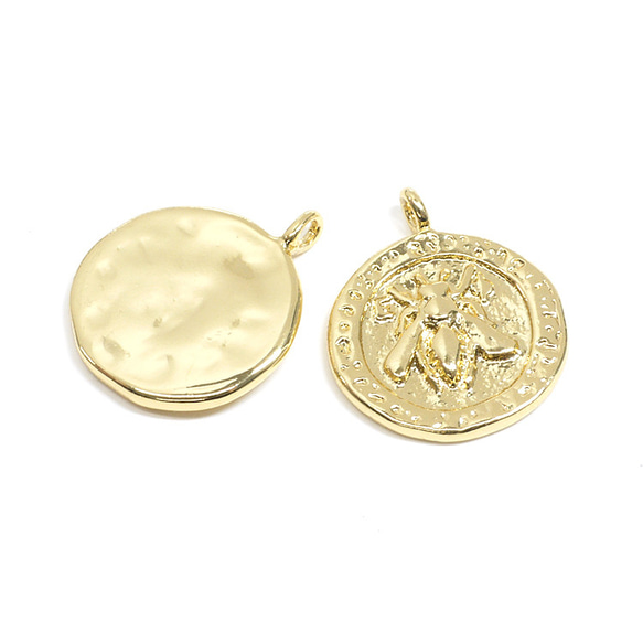 Resale [1 piece] Handmade coin &amp; gold charm with 蜜蜂圖案 NF 第4張的照片