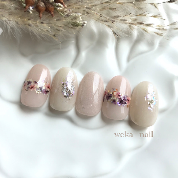 ドライフラワー×ニュアンス お呼ばれ ブライダル 前撮り 成人式 振袖  