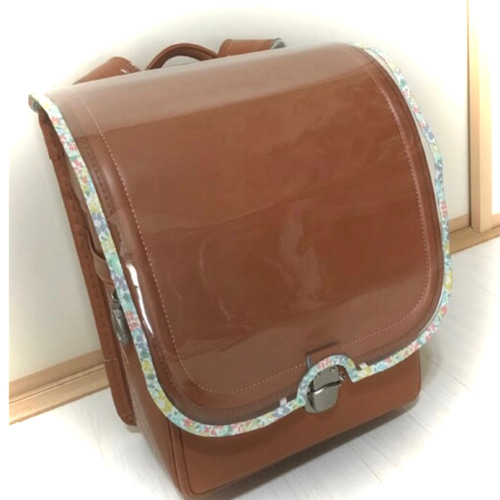 アクタスランドセルカバー半かぶせ用×おそろいリバティの巾着袋(給食袋  