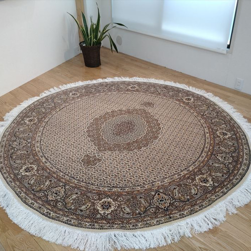 敷物円形絨毯 手織り パキスタン - カーペット