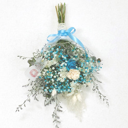 青系造花の扇形スワッグ❣️２つセット❣️なち❣️ 青（ブルー） スワッグ のおすすめ人気通販｜Creema(クリーマ