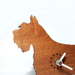 手作り木製動物置時計 [ハッピーズー - シュナウザー] 3枚目の画像