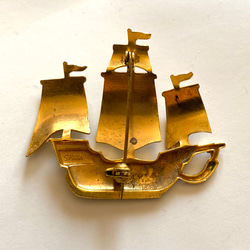 【スペイン製　ビンテージ　帆船　大航海時代　のブローチ】父の日　歴史　男性にも 3枚目の画像