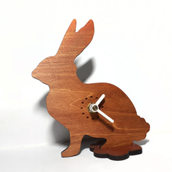 手作り木製動物置き時計[ハッピーズー - チュチュ] 1枚目の画像