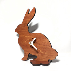 手工木作動物桌鐘 [ 歡樂動物園 - 兔兔 ] 第2張的照片