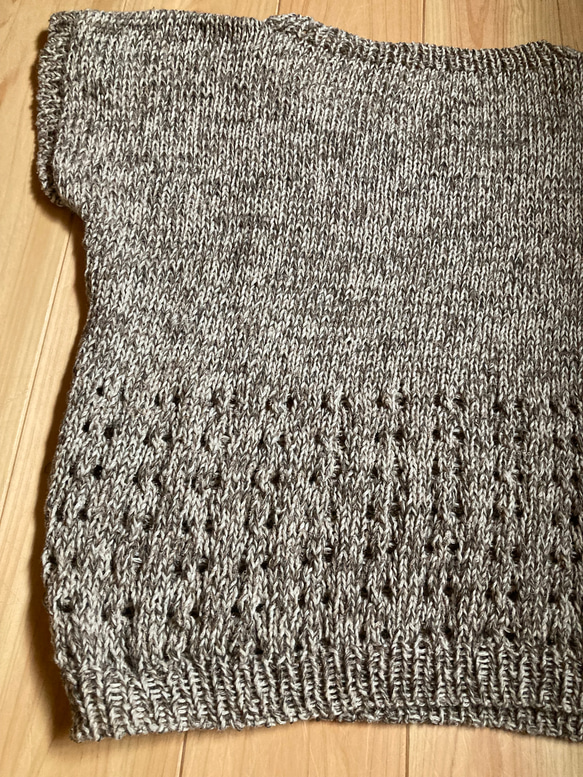 手編み　綿100% サマーヤーン　ニット 5枚目の画像