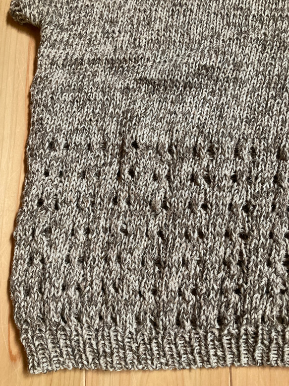 手編み　綿100% サマーヤーン　ニット 3枚目の画像