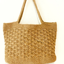 受注製作　麻ひもかごバッグ【大きいサイズ】 1枚目の画像