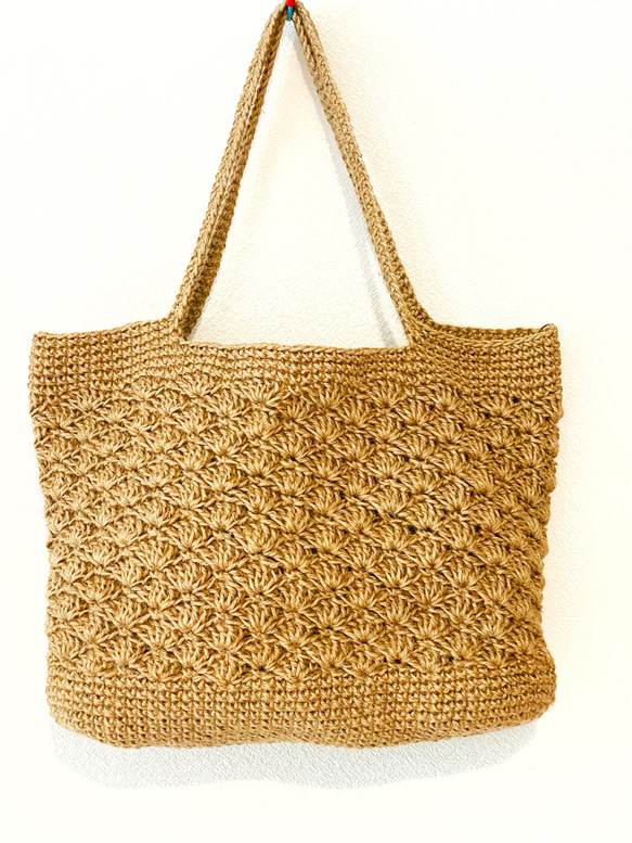 受注製作　麻ひもかごバッグ【大きいサイズ】 1枚目の画像