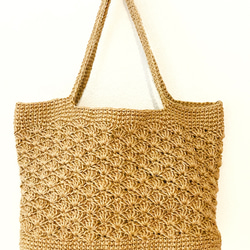 受注製作　麻ひもかごバッグ【大きいサイズ】 2枚目の画像