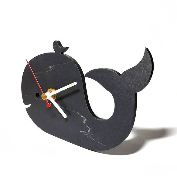 手作り木製動物置き時計【ハッピーズー 鳥 クジラ】 7枚目の画像