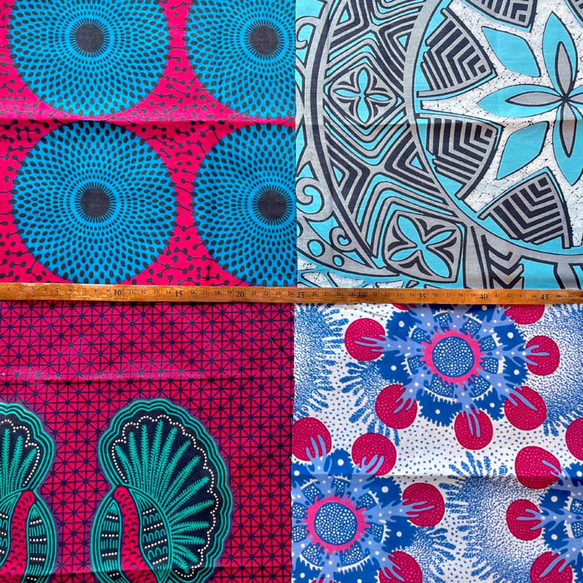 ハギレセット＊20枚組  生地  アフリカ布 アフリカン 小物作り ハンドメイド 手作り 手芸用品 布 カットクロス 2枚目の画像