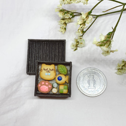 ミニチュアクッキー　ねこ　抹茶　クッキー缶　ミニチュアスイーツ　ミニチュアフード　miniature  Cookie 6枚目の画像