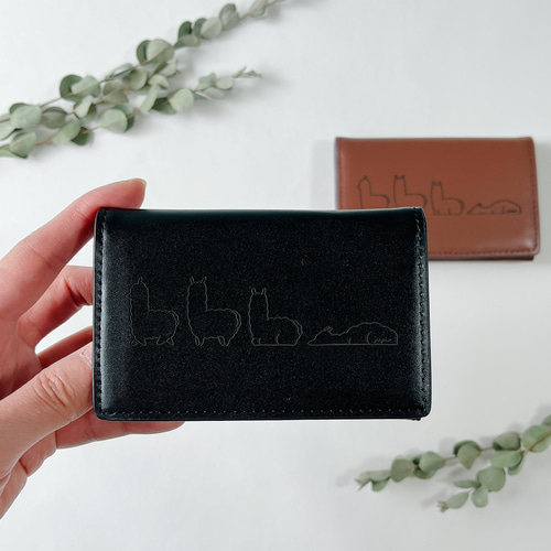 アルパカ レザーカードケース シンプル 数量限定！ 名刺入れ・カード