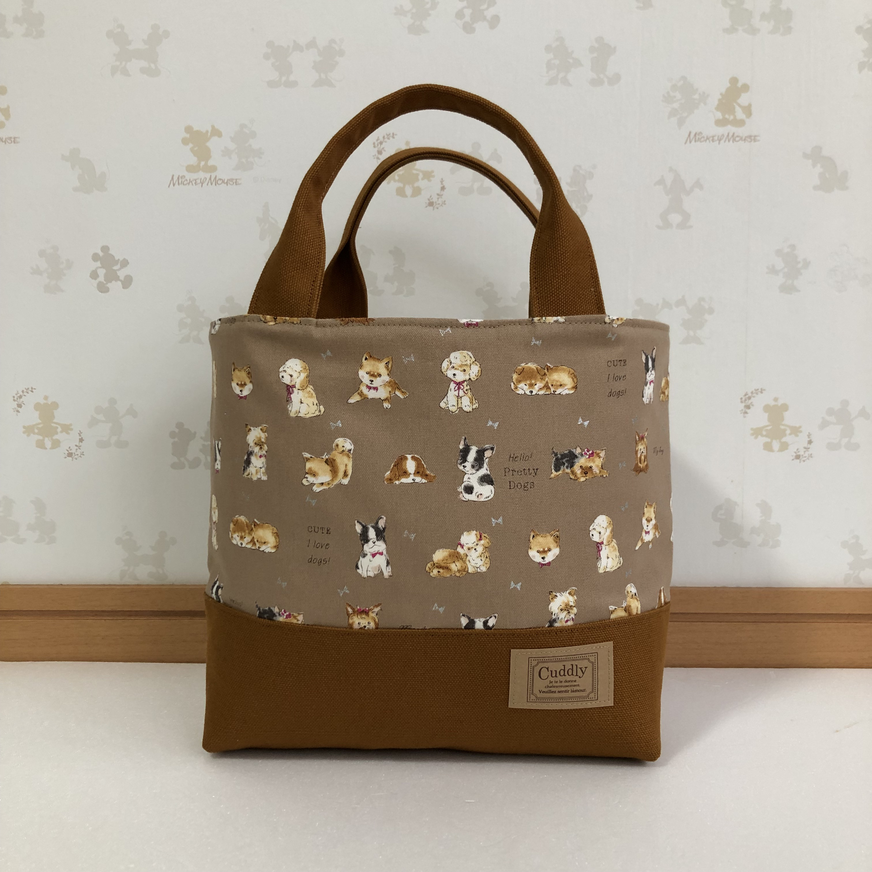 感謝価格　SALE お弁当トートバッグ　お散歩バック　人気　ハンドメイド 手作りキット】帆布で作るポケットランチトートバック/お散歩