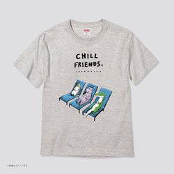 「CHILL FRIENDS」コットンTシャツ/送料無料 5枚目の画像