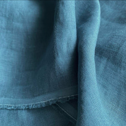 洗いざらしリネン生地 中薄 上質 アンティークブルー50cm〜 2枚目の画像