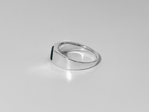 方形戒指 S 烏木 silver925 戒指戒指 第3張的照片
