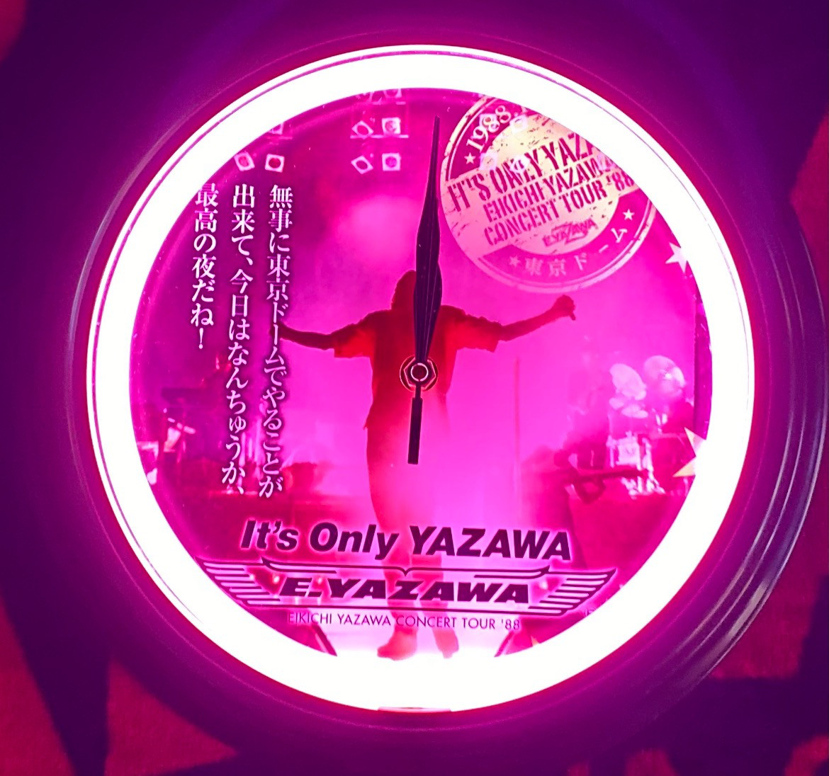 ネオン点灯せず 【矢沢永吉】E.Yazawa 壁掛け時計