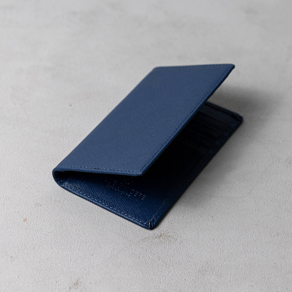 厚み1cm ポケットが膨らまない】薄型 2つ折り カードケース 本革