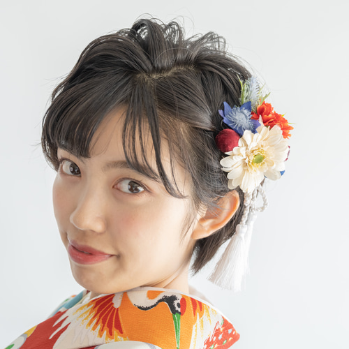 ベリーショート・ショートヘアーのヘッドドレスT】成人式前撮り ベリーショート・ショートヘアーのヘッドドレスT】成人式前撮り