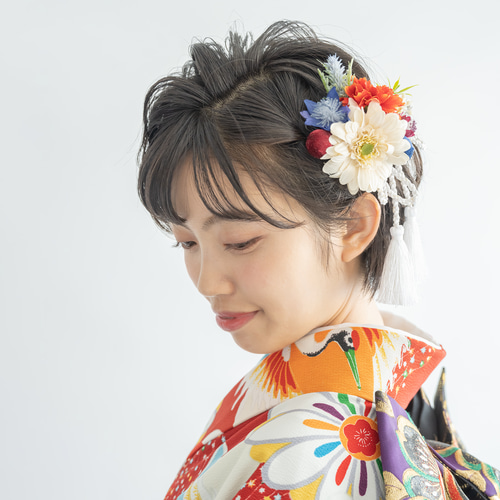 ベリーショート・ショートヘアーのヘッドドレスT】成人式前撮り ベリーショート・ショートヘアーのヘッドドレスT】成人式前撮り