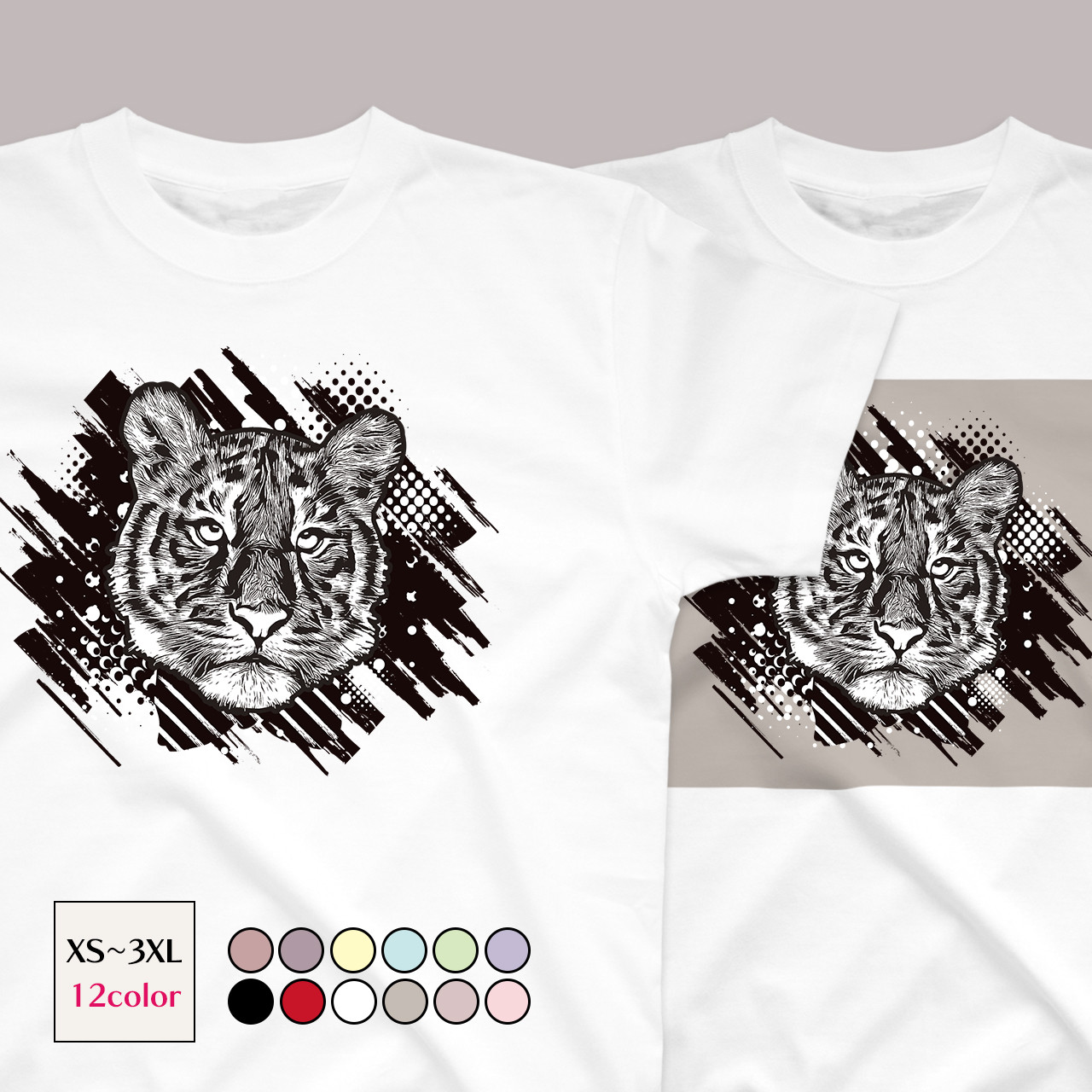 SHADOWS虎デザインTシャツ Lサイズ 302003000293.jpg