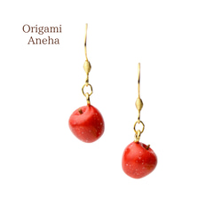 こだわりのミニチュア林檎 ✾樹脂粘土 フルーツ（ピアス / イヤリング