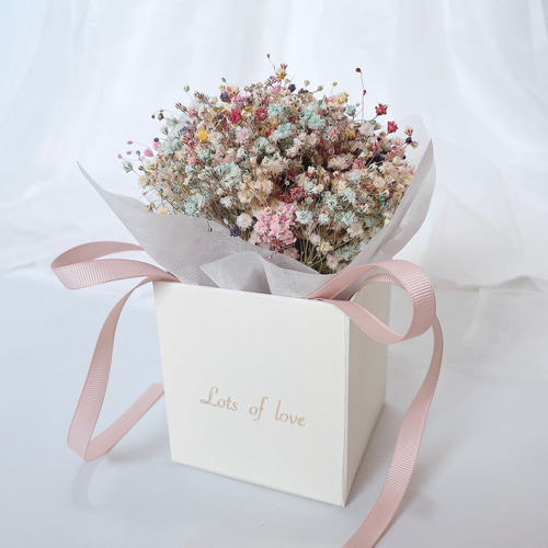 選べるメッセージ】ドライフラワー グリーティング ボックスフラワー