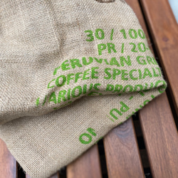 『 麻袋_11 』コーヒー豆の袋 / バッグ素材 / インテリア / プランターカバー / ドンゴロス 3枚目の画像