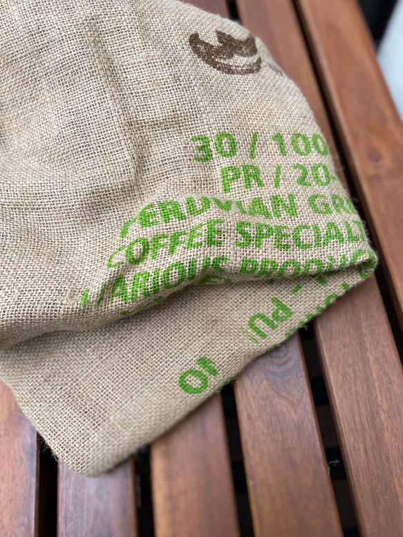 『 麻袋_11 』コーヒー豆の袋 / バッグ素材 / インテリア / プランターカバー / ドンゴロス 3枚目の画像