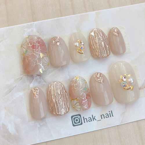 No.157⭐︎ ブライダルネイル 花嫁ネイル 着物 白無垢ネイル  