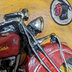 アメリカンな部屋/  アメリカンバイク インディアン/ アンティークボード Type-2/ フォー 1940年代モデル/ 4枚目の画像