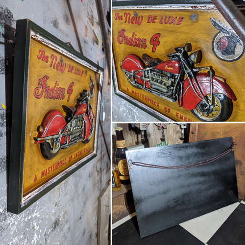 アメリカンな部屋/ アメリカンバイク インディアン/ アンティーク