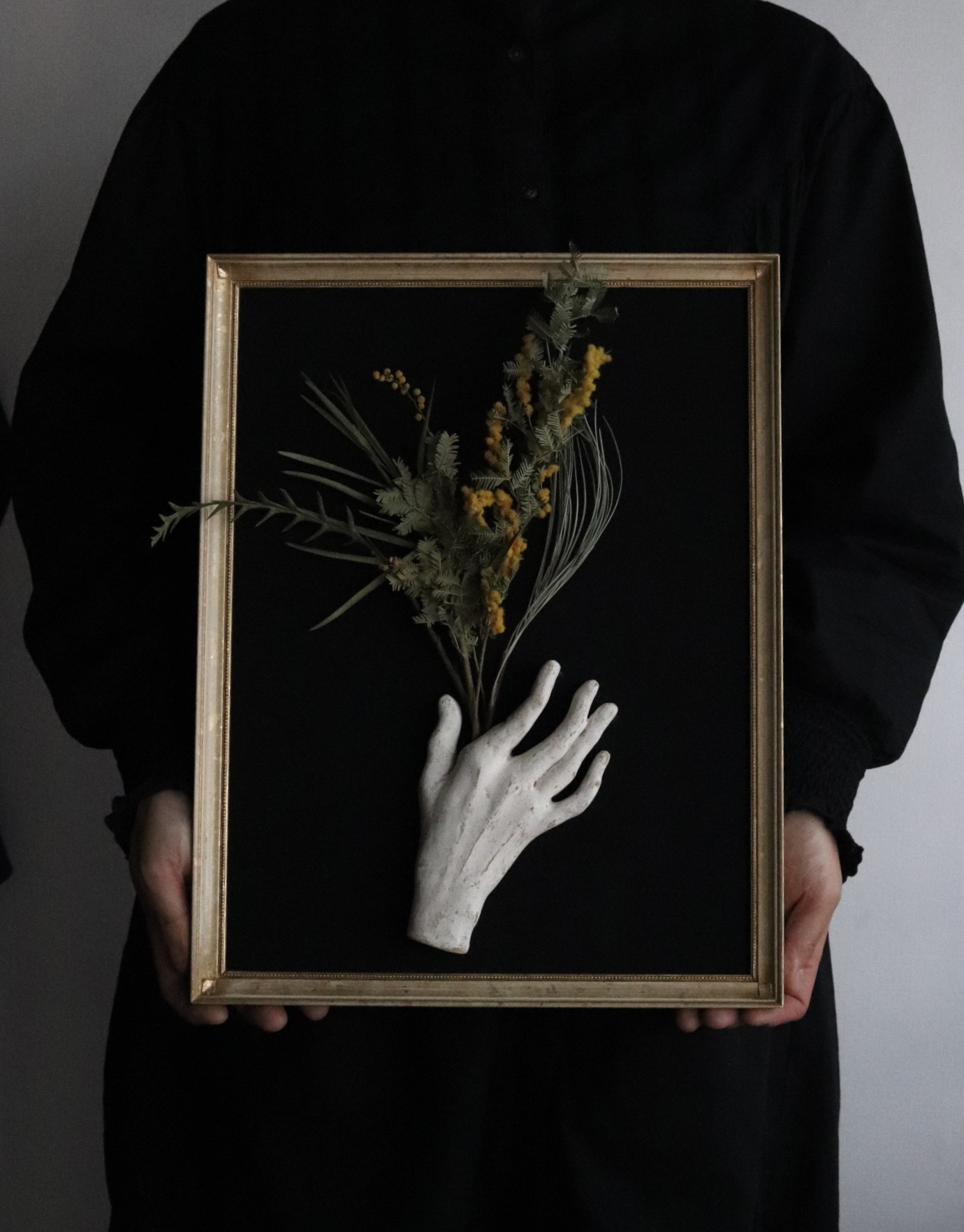 額装　一輪挿し　Scissors  ホワイト