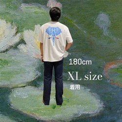 バックプリント 5.6オンス:ヘビーウエイトプリントTシャツ　elephants in rainbow 10枚目の画像