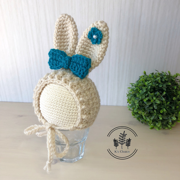 ペット用♡うさぎ帽子【野うさぎカラー】お月見・イースターに