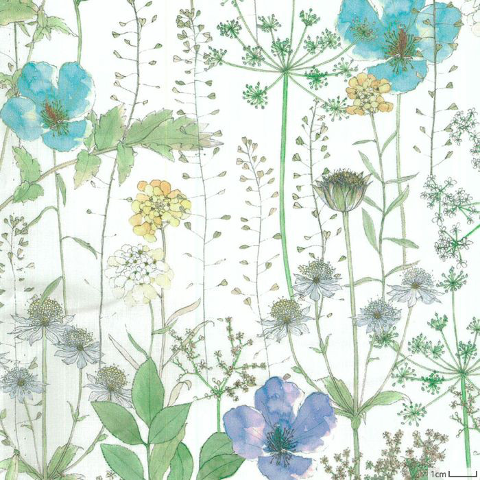 リバティ☆ホビーラホビーレ イルマ寒色系(25B)　ヨークブラウスSＭL