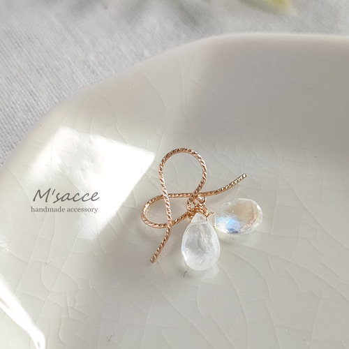 宝石質 レインボームーンストーン 淡水パール シャンデリア