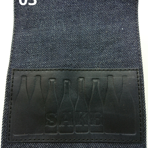 四合瓶1本用 革パッチ「SAKE」【720-革1】 エコバッグ・サブバッグ