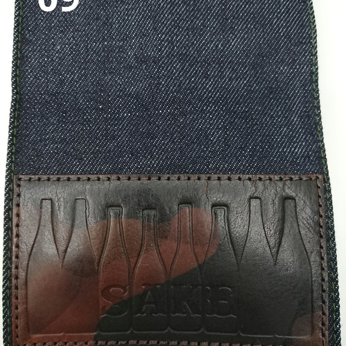 四合瓶1本用 革パッチ「SAKE」【720-革1】 エコバッグ・サブバッグ