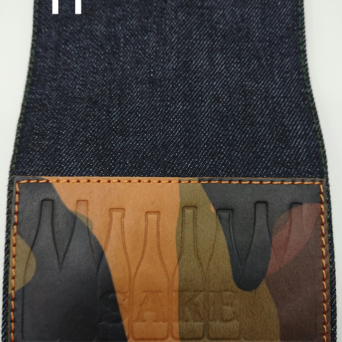 四合瓶1本用 革パッチ「SAKE」【720-革1】 エコバッグ・サブバッグ