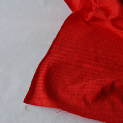 綿100％　遠州織物　「グレーンチェック　赤」 2枚目の画像
