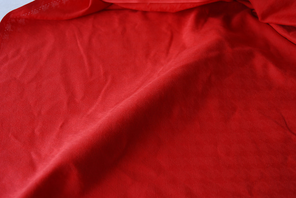 綿100％　遠州織物　「千鳥柄」赤 3枚目の画像