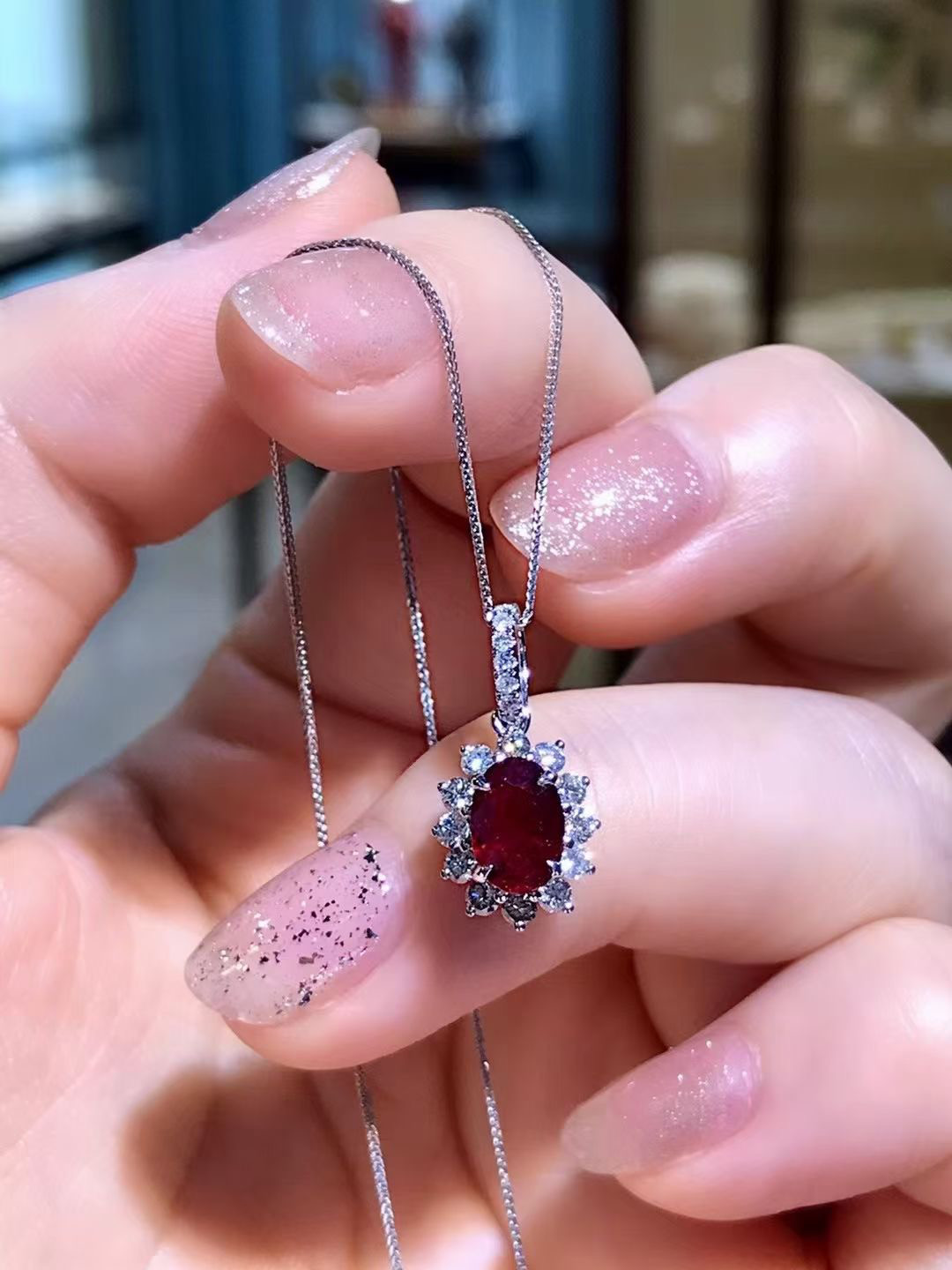 送料無料産直 天然 ルビー ダイヤモンド ネックレス0.87ct k18